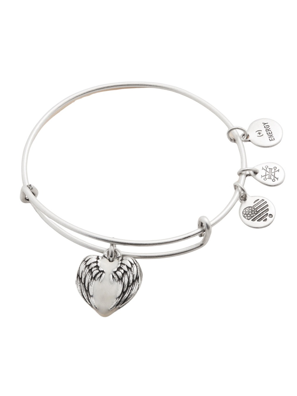 NWT! Guardian Of The Heart Pearl Charm Bangle Bracelet - Silver